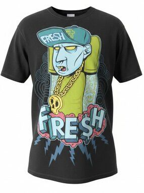 Zombie Hip Hop Streetwear Halloween T-Shirt- Size Medium